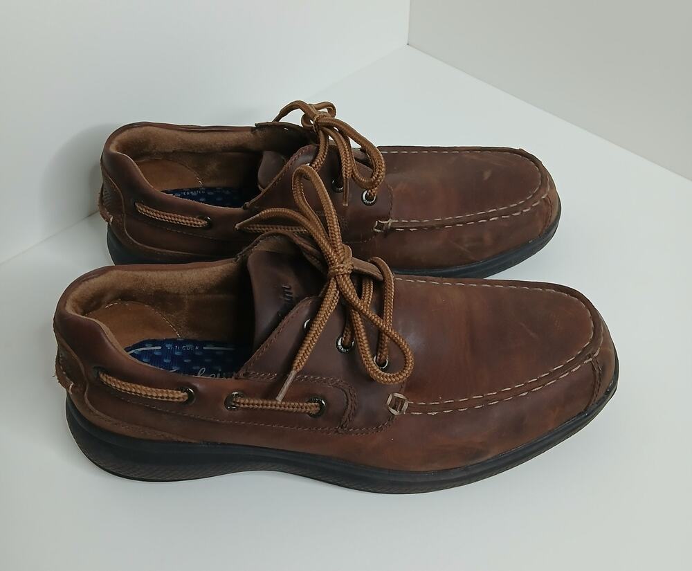 Florsheim Men’s Bayside STEEL TOE Work Shoes Sz 8 D Leather FS2326